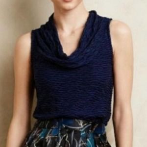 Anthropologie Deletta Nava Textured Cowl Neck Top